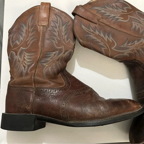 Ariat Heritage Stockman Western Boot Men's Round Toe Leather Boots Size 11.5 D - Picture 4 of 12